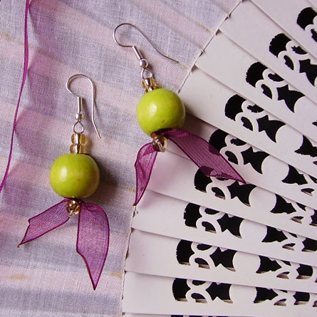 Boucles d'Oreilles Pomme Framboise